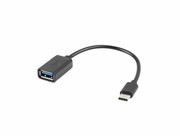 Lanberg Adapter USB C(M)-USB-A (F)2.0 0.15M OTG Czarny Lanberg