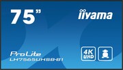 IIYAMA Monitor 75 cali LH7565UHSB-B1, 24/7, IPS, ANDROID 11, 4K, 800cd, iiSignage2, SDM, 2x HDMI, DP, 2x USB,2x 10W, RJ45, WiFi, 4/32GB, PION/POZIOM, IIYAMA
