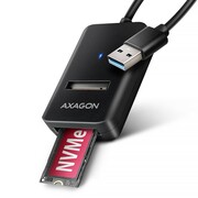 AXAGON ADM2-AM Adapter USB3.2 Gen 2 M.2 NVMe/SATA SSD 10Gbps 10cm USB-A cable AXAGON