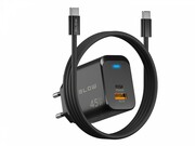 BLOW Ładowarka sieciowa gniazdo USB + USB-C PD 45W + kabel BLOW