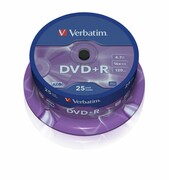 Verbatim DVD+R 16x 4.7GB 25P CB 43500 Verbatim