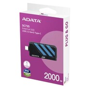 Adata Dysk SSD External SC735 2TB U3.2C 1000/1000MB/s Blue Adata