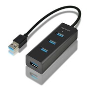 AXAGON HUE-S2B Hub 4-portowy USB 3.2 Gen 1 charging hub, 30cm kabel, microUSB dodatkowe zasilanie AXAGON