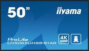 IIYAMA Monitor 50 cali LH5065UHSB-B1 AG, 24/7, VA, ANDROID 11, 4K, 800cd, iiSignage2, SDM, 2x HDMI, DP, 2x USB,2x 10W, RJ45, WiFi, 4/32GB, PION/POZIOM IIYAMA