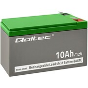 Qoltec Akumulator AGM | 12V | 10Ah | Bezobsługowy | do UPS Qoltec