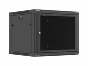 Lanberg Szafa instalacyjna rack wisząca 19 cali 9U 600x600 czarna drzwi perforownae ( flat pack) Lanberg