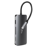 Media-Tech HUB USB-C 8 portów MT5044 3xUSB-A 3.0, 1xUSB-C PD, 1xRJ45, 1xHDMI 4K, 1xSD 1xMicro SD Media-Tech