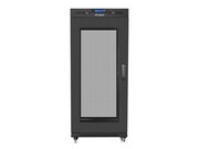 Lanberg Szafa instalacyjna rack stojąca 19 27U 600x800 czarna, drzwi perforowane LCD (Flat Pack) Lanberg
