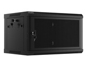 Lanberg Szafa wisząca 19 cali 6U 600x450 drzwi perforowane (flat pack) czarna Lanberg