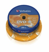 Verbatim DVD-R 16x 4.7GB 25P CB 43522 Verbatim