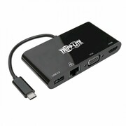 Eaton Wieloportowy adapter USB-C 4K HDMI, VGA, USB-A, GbE, HDCP U444-06N-HV4GUB Czarny Eaton
