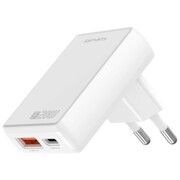 4smarts Ładowarka sieciowa FlatPlug Duos 20W USB-C + USB-A Biała 4smarts
