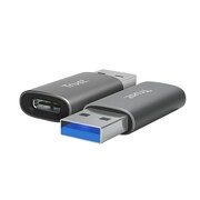 Trust Adapter Calyx USB-C do USB-A dwupak szary Trust
