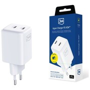 3MK Ładowarka sieciowa Hyper Charger PD 45W GaN QC4+ PPS 2C biała 3MK
