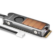 AXAGON CLR-M2FAN Miedziany radiator z wentylatorem do dwustronnych dysków M.2 SSD, wysokość 13mm AXAGON