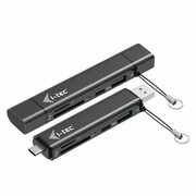 i-tec Czytnik kart USB-C/USB-A Dongle SD TF 2xUSB i-tec