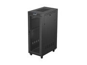 Lanberg Szafa instalacyjna rack stojąca 19 cali 32U 600x1000 drzwi perforowane LCD czarna (Flat pack) Lanberg