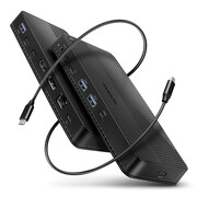 AXAGON HMC-U4 Wieloportowy hub USB 12in1, USB 4.0 40Gbps, 3x USB-A, 2x USB-C, GLAN, HDMI 8K, DP 8K, PD 100W, HQ audio 24bit, UHS II SD/microSD, 80cm U AXAGON