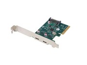 Lanberg Karta sieciowa PCI EXPRESS X1 -> 2X USB-C 3.2 GEN 2X1 led low profile Lanberg