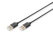 Digitus Kabel połączeniowy USB 2.0 HighSpeed Typ USB A/USB A M/M czarny 1m Digitus
