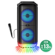 Media-Tech Głośnik BT POWER AUDIO MT3183 Karaoke/Bluetooth 5.3/FM/MP3/MicroSD/USB/AUX/Jack 6.3/USB-C/Iluminacja/RMS 50W/PMPO 900W Media-Tech
