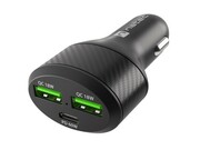Natec Ładowarka samochodowa Coney 2x USB 1x USB-C QC 3.0 Power Delivery 84W Czarna Natec