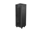 Lanberg Szafa instalacyjna rack stojąca 19 cali 37U 600x600 drzwi perforowane LCD czarna (Flat pack) Lanberg