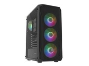 Obudowa Fury Shobo SH4F RGB Midi Tower z oknem Czarna Fury