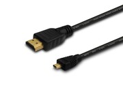 Savio Kabel HDMI (M) - micro HDMI (M) 1m, czarny, CL-39 Savio