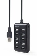 Gembird HUB USB 2.0 10-portowy czarny Gembird