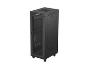Lanberg Szafa instalacyjna rack stojąca 19 cali 32U 600x800 drzwi perforowane LCD czarna (Flat pack) Lanberg