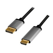 LogiLink Kabel DisplayPort 4K/60 Hz,DP do HDMI aluminiowy 2m LogiLink
