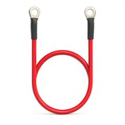 Qoltec Przewód akumulatorowy z końcówkami konektorowymi M8 | Kabel z oczkiem 8mm | 60cm | Czerwony Qoltec