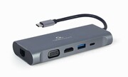 Gembird Adapter USB-C Hub USB-C PD GbE VGA HDMI 3xUSB 3.1 card audio Gembird