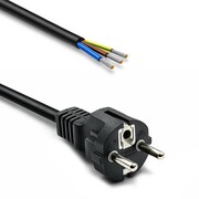 Qoltec Kabel zasilający SCHUKO CEE 7/7 (E/F) | miedź Cu | odizolowany lutowany | 3x1.0mm2 | 1.8m Qoltec
