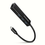 AXAGON HMC-GL3A Wieloportowy hub USB 4in1, 5Gbps, 3x USB-A + GLAN, 20cm USB-C kabel AXAGON
