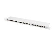 Lanberg Patch Panel 24 Port 0.5U Kat.6 szary ekranowany Lanberg