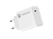 Natec Ładowarka sieciowa Ribera 1x USB-C 20W Biała Natec
