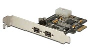 Digitus Karta/Kontroler Firewire (800) PCI Exp., 2xZew. 1xWew. IEEE1394b 9pin,Low Profile, Chipset: XIO2213B Digitus