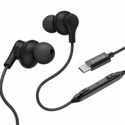 Hama Słuchawki douszne Curly USB-C czarne Hama