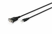 Digitus Kabel adapter USB 2.0 do RS232 (DB9) | Chipset FTDI (FT232RNL) | PVC, czarny | Mocowanie w tulejkach gwintowanych | 1.8m Digitus