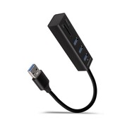 AXAGON HMA-CR3A Wieloportowy hub 3x USB-A + SD/microSD, USB3.2 Gen 1 hub, metalowy, 20cm USB-A kabel AXAGON