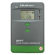 Qoltec Solarny regulator ładowania MPPT z czujnikiem temperatury 30A | 12V/24V | LCD | 2xUSB | Bluetooth | APP | GEL | LiFePO4 Qoltec