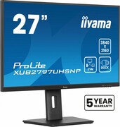 IIYAMA Monitor 27 cali XUB2797UHSNP-B1, 4K, IPS, DP, HDMI, USB-C, Pivot, HAS /5y/ IIYAMA