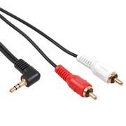 Przewód mini jack 3,5mm kątowy 2RCA 1m czarny Maclean MCTV-824