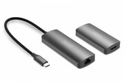 Digitus Przedłużacz/Extender USB-C - HDMI 30m po skrętce Cat.6 4K120Hz HDCP 2.3 (zestaw) Digitus