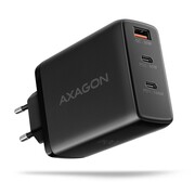 AXAGON ACU-DPQ100 Ładowarka sieciowa GaN 100W, 3x port (USB-A + dual USB-C) PD3.0/QC4+/PPS/Apple Czarna AXAGON