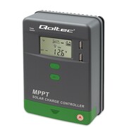 Qoltec Solarny regulator ładowania MPPT z czujnikiem temperatury 40A | 12V/24V | LCD | 2xUSB | Bluetooth | APP | GEL | LiFePO4 Qoltec