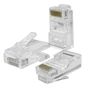 Qoltec Wtyk przelotowy złącze RJ45 | CAT6 | UTP | Pass Through | Pozłacane styki | 100 sztuk Qoltec