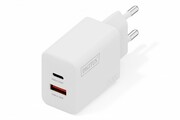 Digitus Ładowarka sieciowa 20W | 1x USB-C, 1x USB-A | PD 3.0, QC 3.0 | Biała Digitus